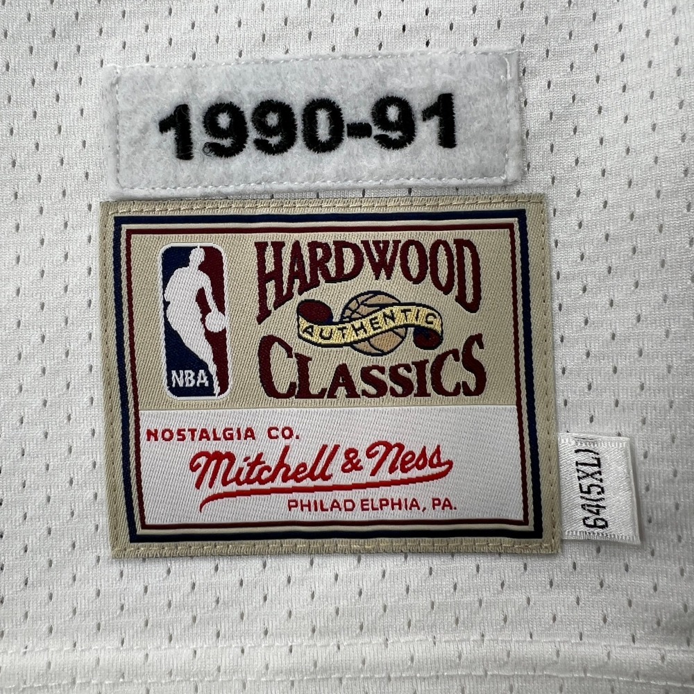 Mitchell & Ness Chris Mullin Warriors Jersey 5XL White Men Hardwood Classics 17 - Picture 6 of 12
